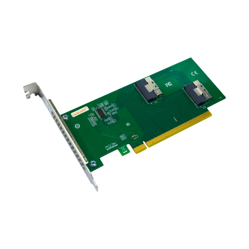 

CNS42PE16 Dual SlimSAS SFF8654(x8) to PCI Express x16 Adapter Card Support ALEO, GPU Extend and NVMe SSD Expansion
