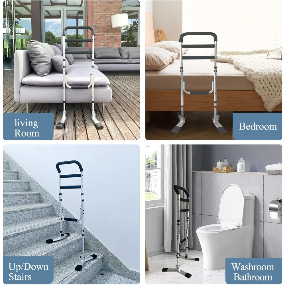 Adjustable Aluminum Stair Assist Cane for Elderly, Portable Lift Aid for Bed, Couch, and Chair Mobility Support