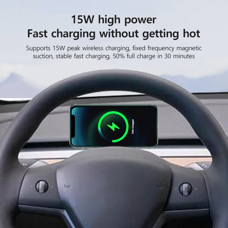 Volante HUD Supporto magnetico per telefono cellulare Supporto per telefono per Tesla Model Y Model 3 2024 2023 2022 2021 2020 2019 2018