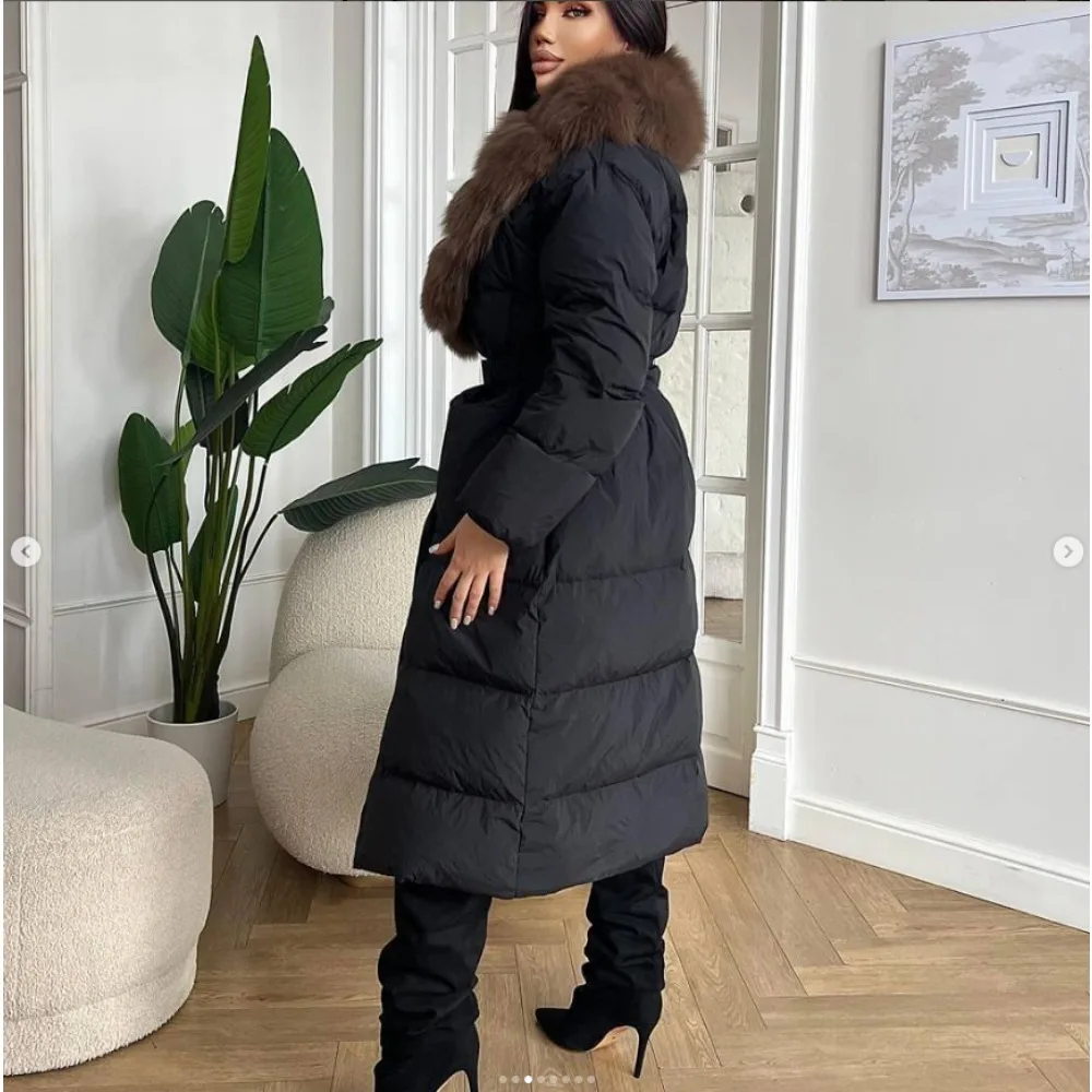 OFTBUY معطف نسائي من الفرو الطبيعي بأكمام طويلة معاطف للنساء وسترات كورية Dongdaemun ملابس عالية الجودة معطف فرو #3