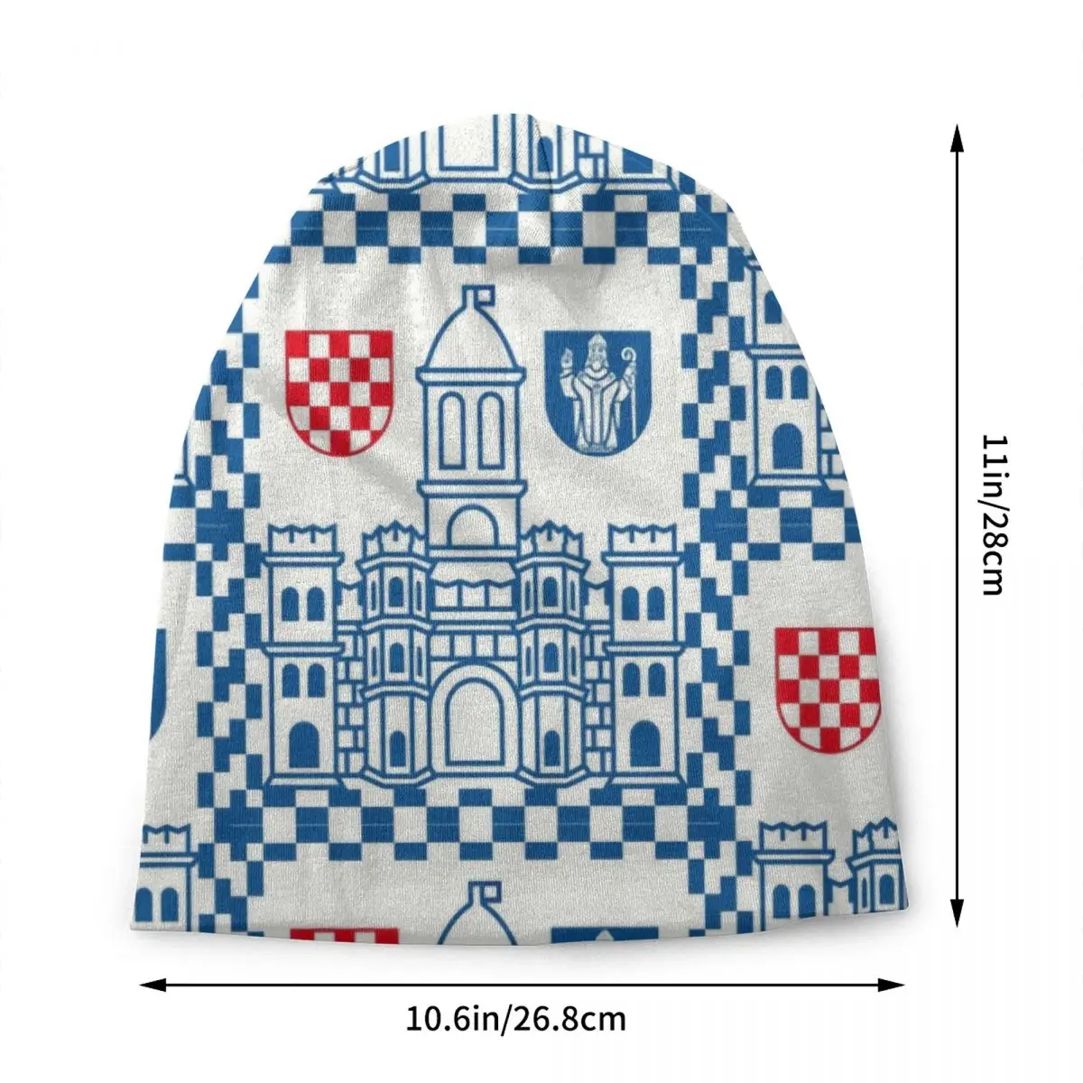 Croatia Coat Of Arms Skullies Beanies Caps Unisex Winter Warm Knit Hat  Croatian Patriotic Proud Bonnet Hats Outdoor Ski Cap