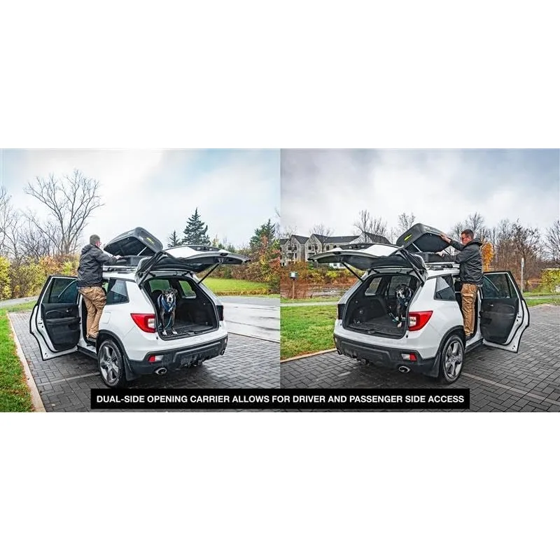 Rooftop Cargo Carrier for Car Storage   Small Roof Rack Cargo Carrier   Heavy Duty Weatherproof Storage  Made in USA - 10