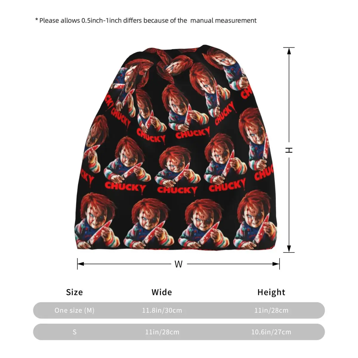 Bride Of Chucky Horror Film Movie Bandana Neck Cover Mask Scarf Multifunction Face Mask Beanies Hat for Unisex Adult All Season view 3