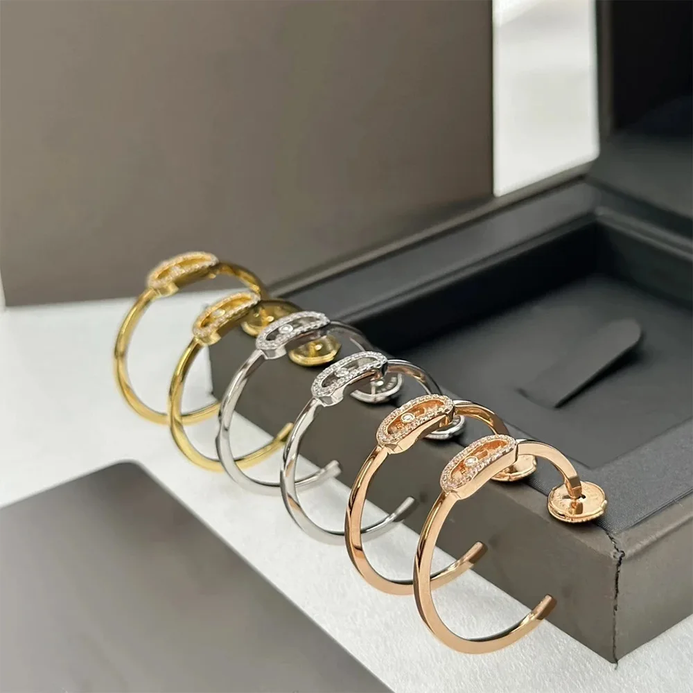 

C-Shaped Large Circle Hoop Earrings for Women, 18K Gold Plated Minimalist Fashion Elegant Statement Unique Design Ear Jewelry