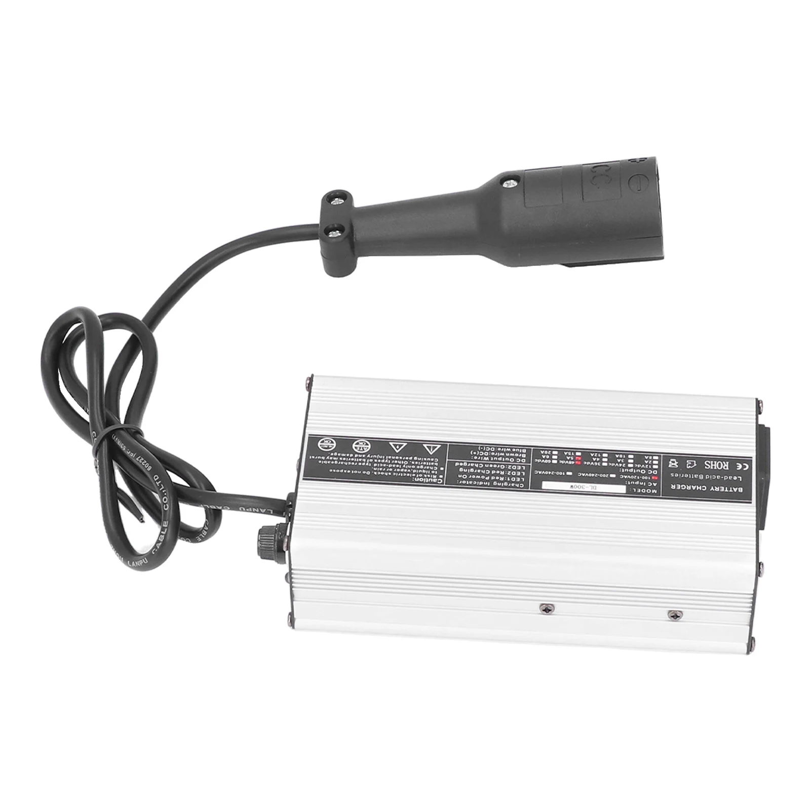 Batería de coche 5A Batería de coche 48V 5A 3 pines redonda de aluminio 60HZ Reemplazo para precedente 2004-2014