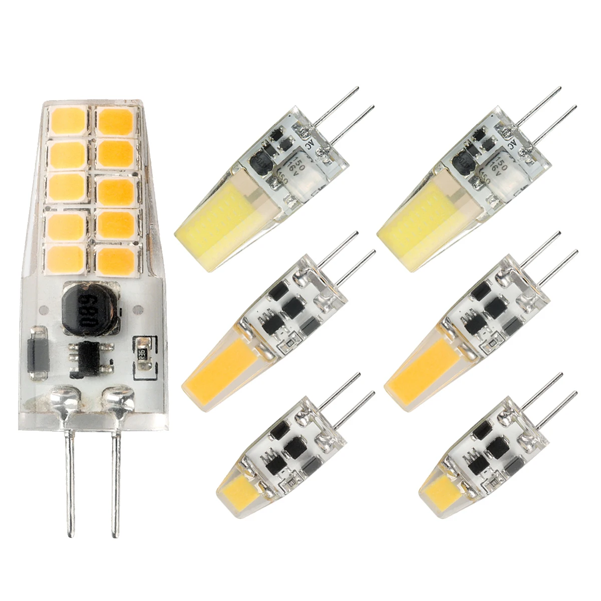 Mini lâmpada LED com lâmpada de cristal, luz branca quente, sílica Gel, baixa tensão G4, 12V COB, adequado para remover 20W