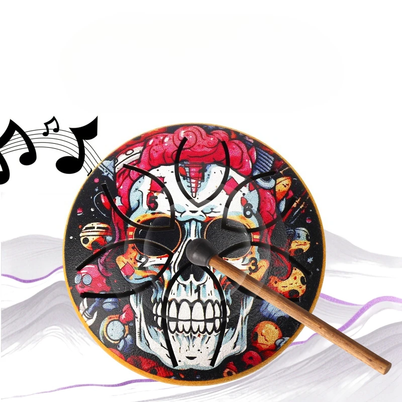 3 Inch Tongue Drum 6 Tone Mini Ethereal Drum Sound Healing Meditation Tongue Drums Colorful Percussion Musical Instruments