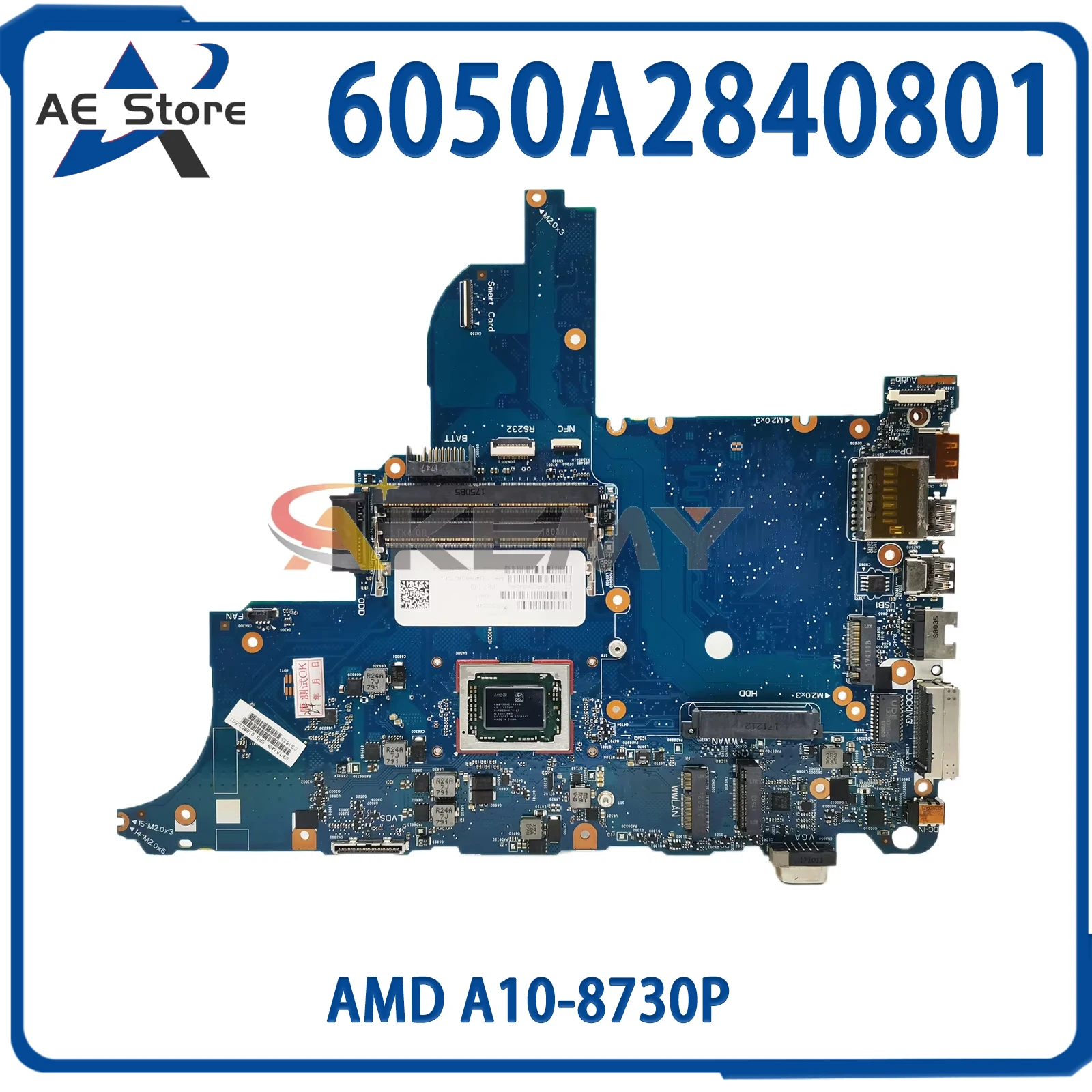 

AE For HP 6050A2840801 Mainboard ProBook 645 G3 934266-501 934266-001 Laptop Motherboard With AMD A10-8730P 100% Working