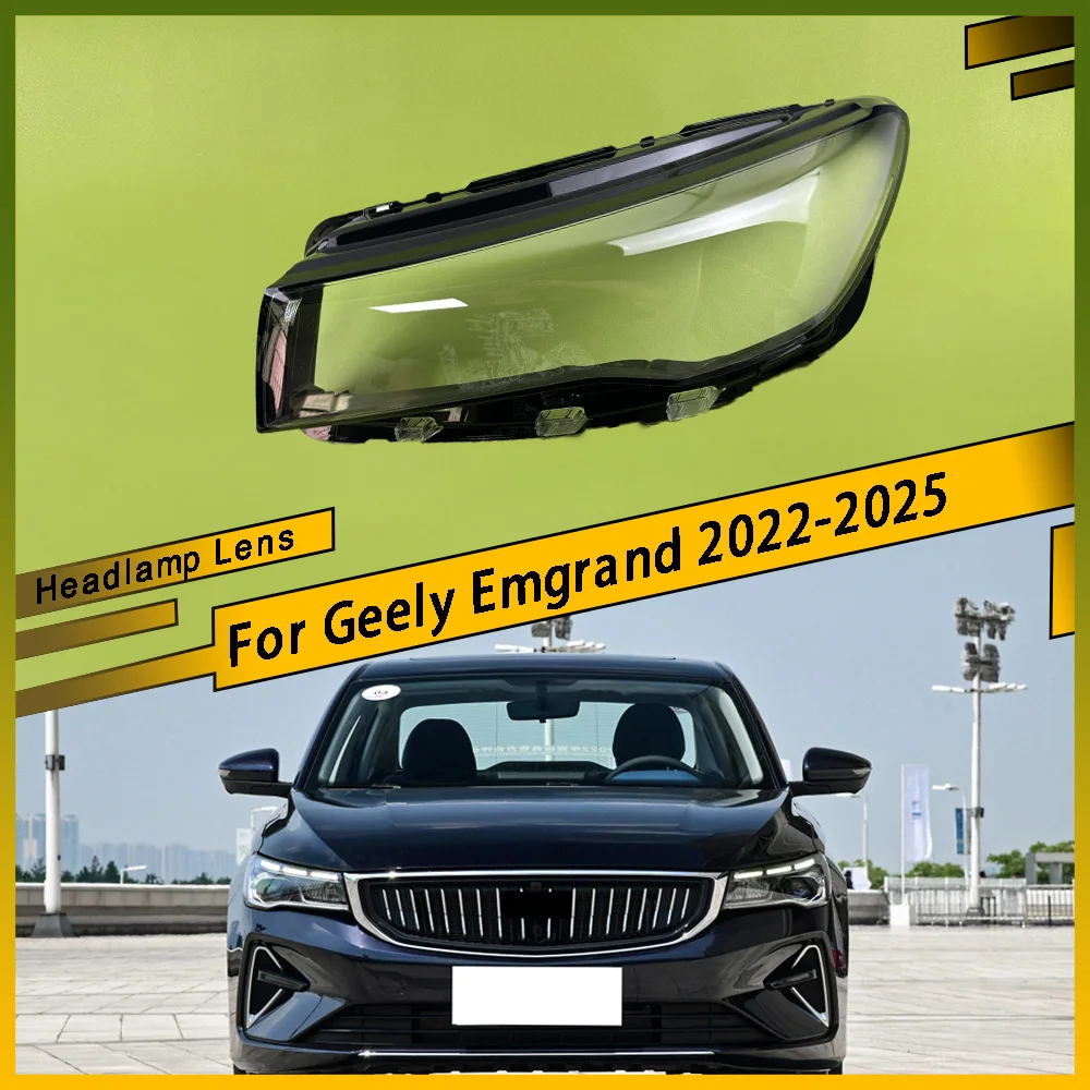 

For Geely Emgrand 2022 - 2025 Headlamp Transparent Cover Headlight Shell Lampshade Case Plexiglass Replace Original Lens