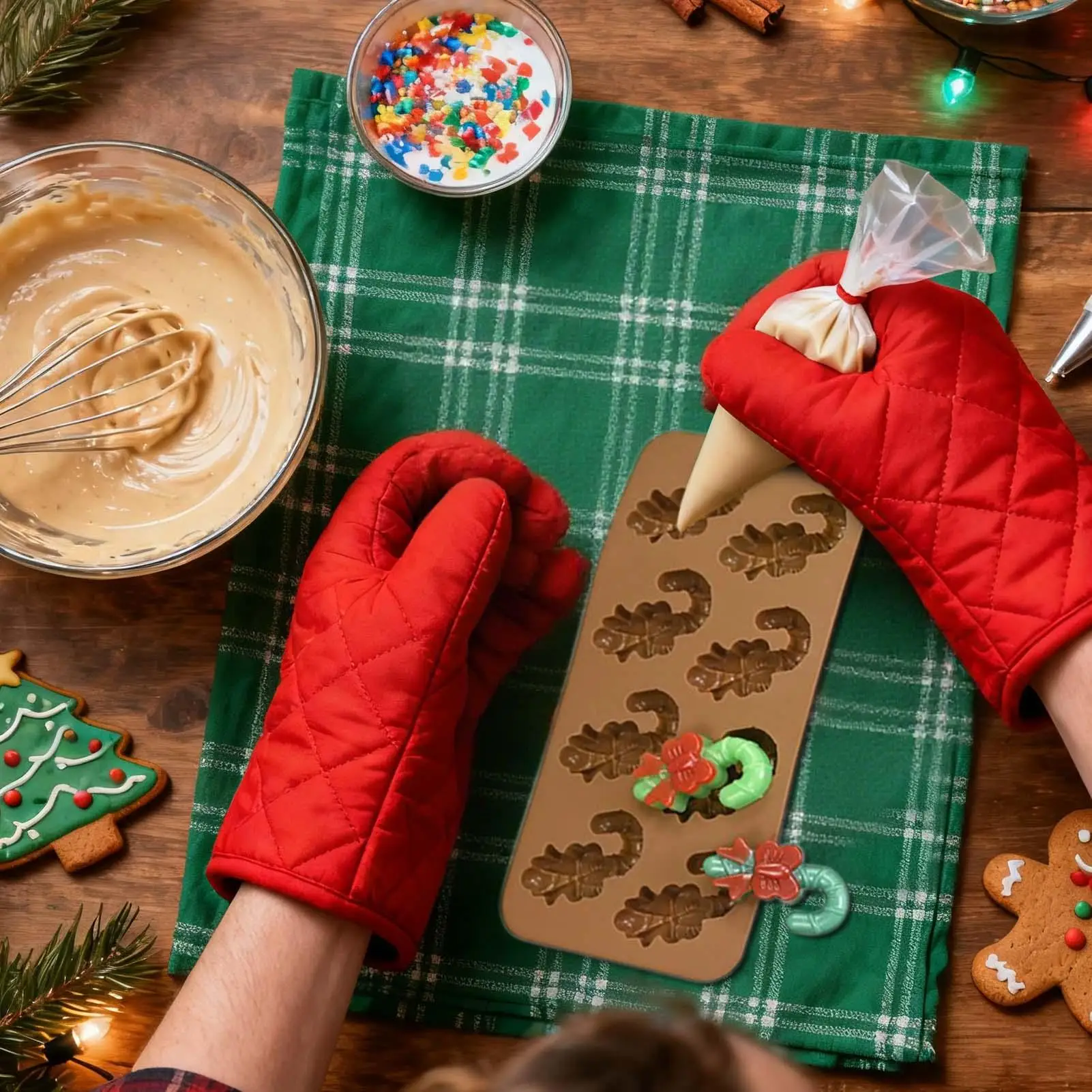 

Рождественские силиконовые формы с 8 полостями, рождественские украшения, принадлежности для рукоделия, форма трости, праздничные силиконовые формы для выпечки конфет