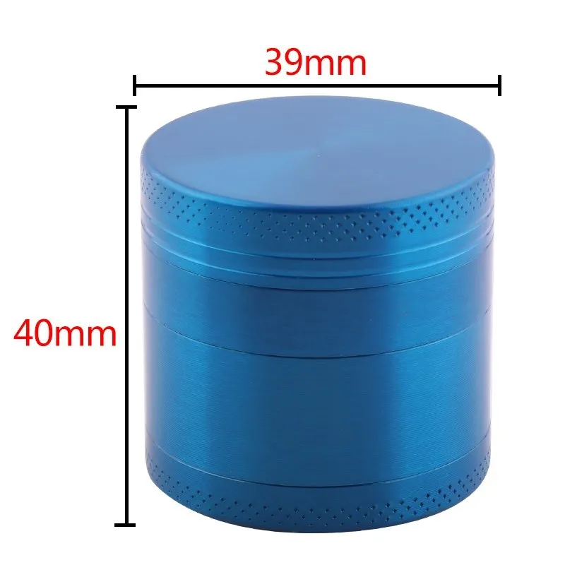 40MM Zinc Alloy Herb Grinders Durable Spice Crusher Metal Mills for Smoker Smoking Accessories for Friends Gifts