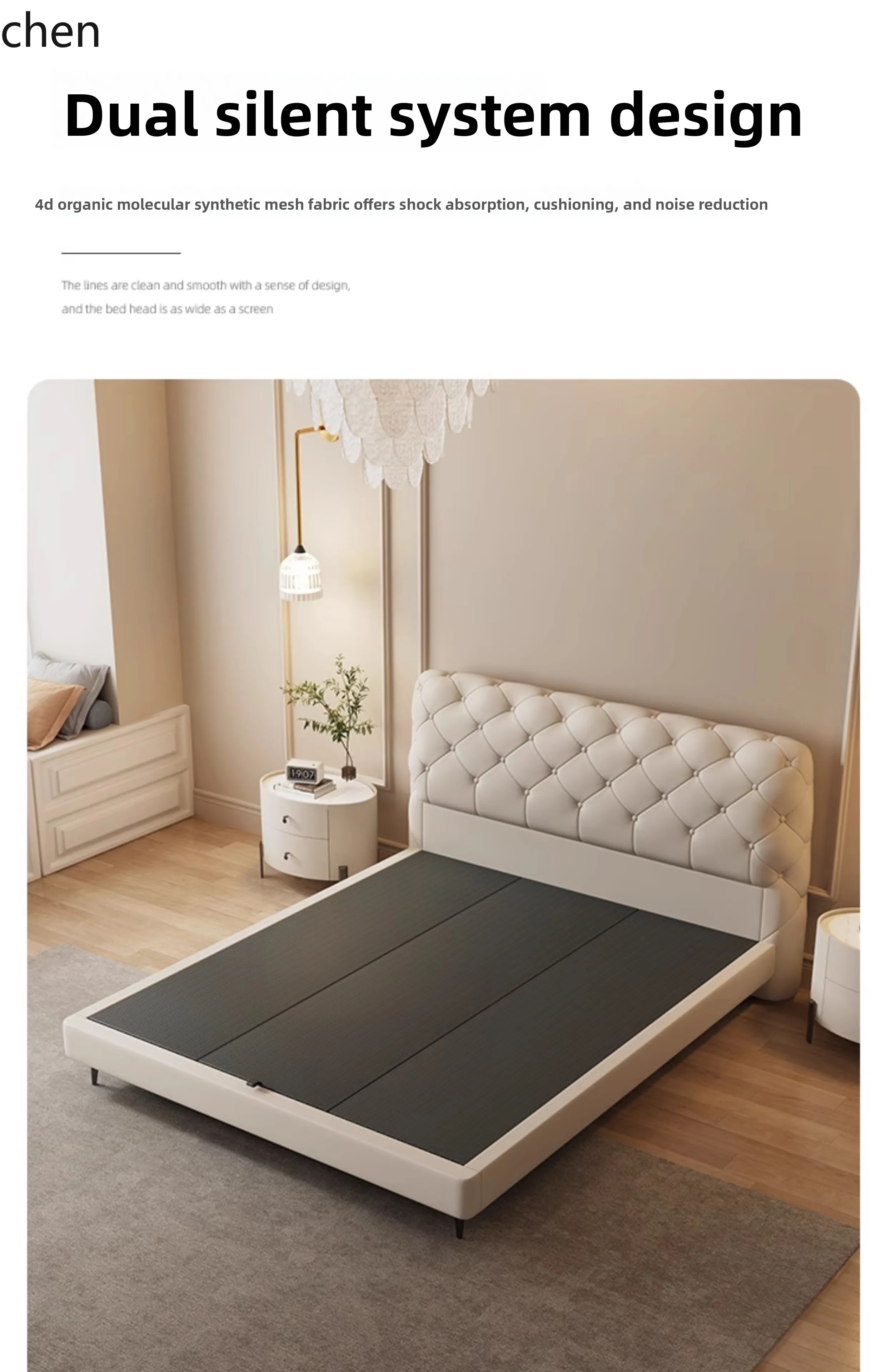HXL Cream Style Top Layer Cowhide Master Bedroom Double Bed Simple Genuine Leather Celebration