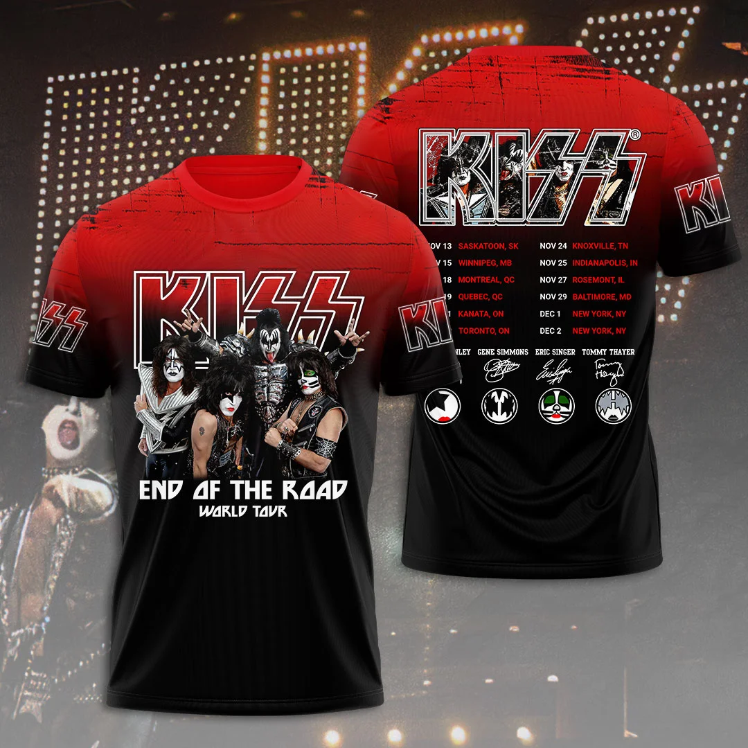 Rock Band Kiss T-shirts 3D Printing T Shirt Men Women Funny Hip hop Short sleeve O-neck Tee Shirt Fashion Street Man Y2K Tshirt