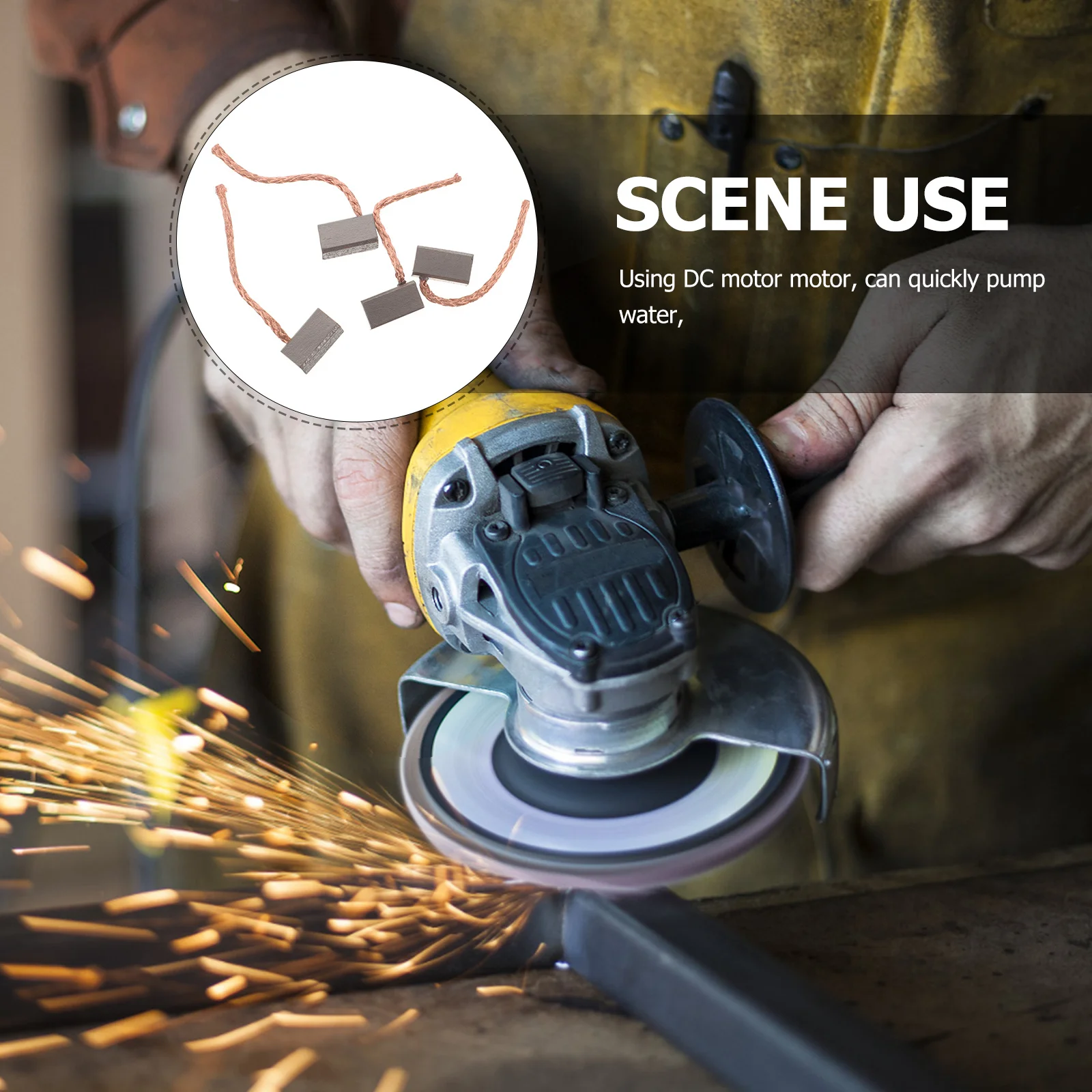 4 قطعة فرشاة كربون المحرك استخدام متعدد الاستخدامات لمختلف المحركات الكهربائية أداء طويل الأمد فرشاة كربون النحاس المحرك الكهربائي #5