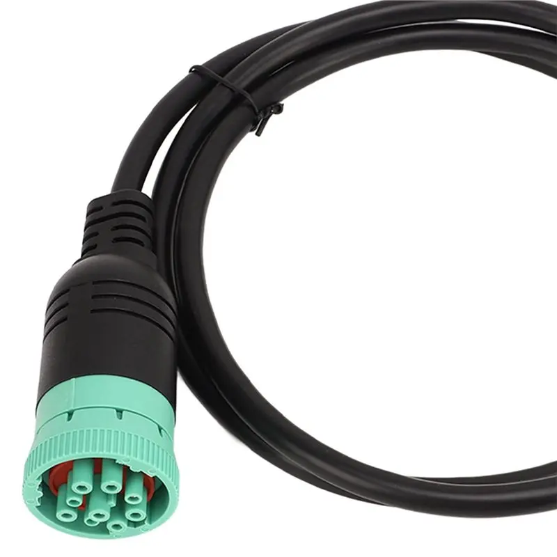 9Pin Male To Open Plug Diagnostic Cable For Vehicle Precise Manufacture High Stability Compatible For Cummins J1939