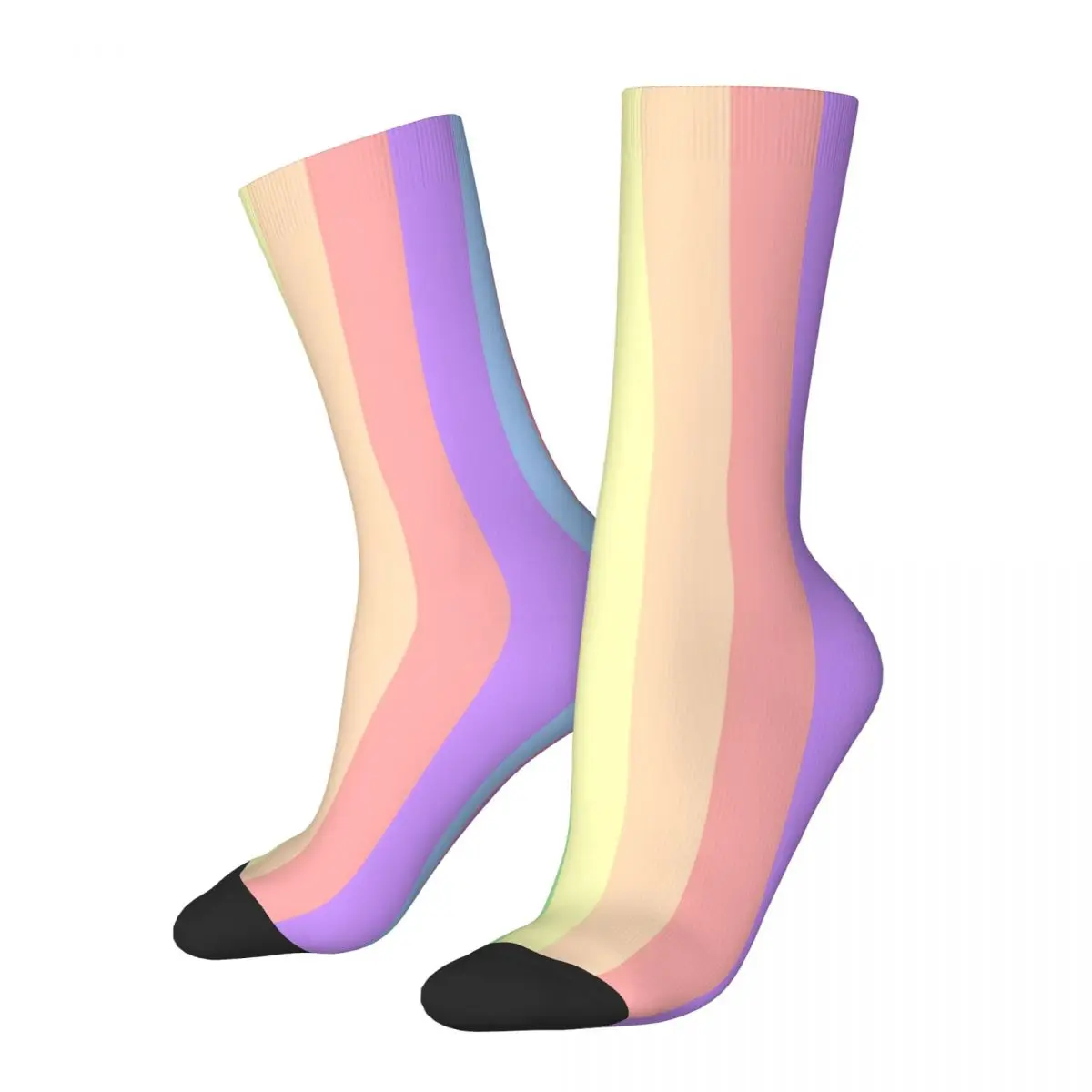 

Vertical Striped Colorful Rainbow striped Socks Male Mens Women Spring Stockings Harajuku