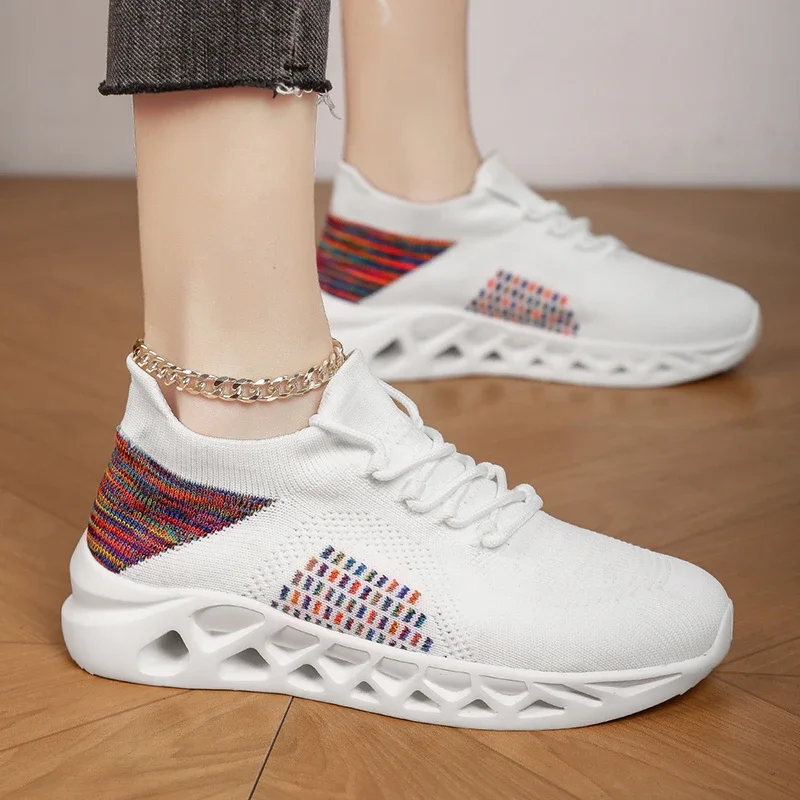 New Womens Shoes Lightweight Men Breathable Mesh Sneakers Outdoor Platform Unisex Soft Comfortable Flats Non-slip Sneakers Women