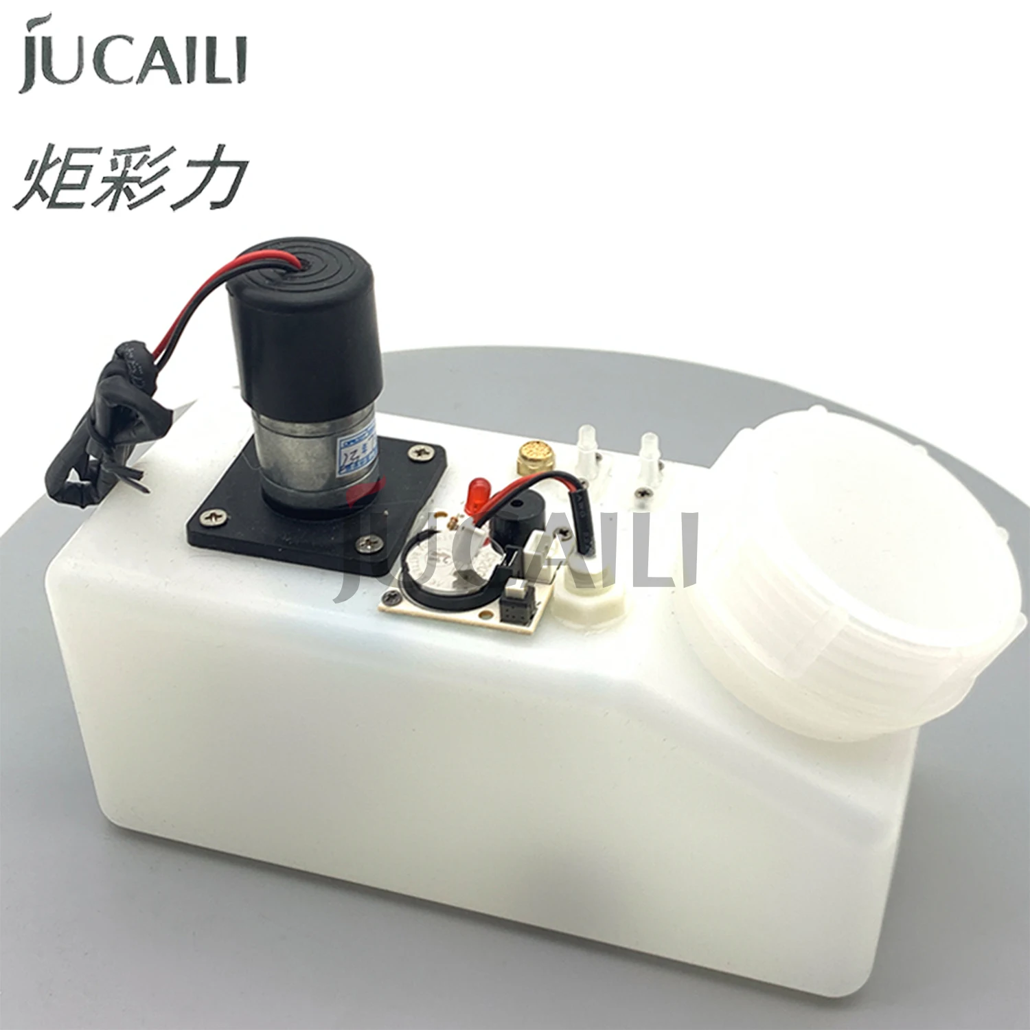 Jucaili 1000ml sub tank with level sensor/stirring mixer/alarm/silencer for inkjet/UV printer ink cartridge