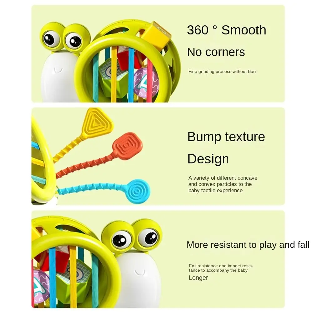 Snail Shape Sorter Toy Geometric Early Learning Colorful Shape Cognition Blocks Montessori Educational