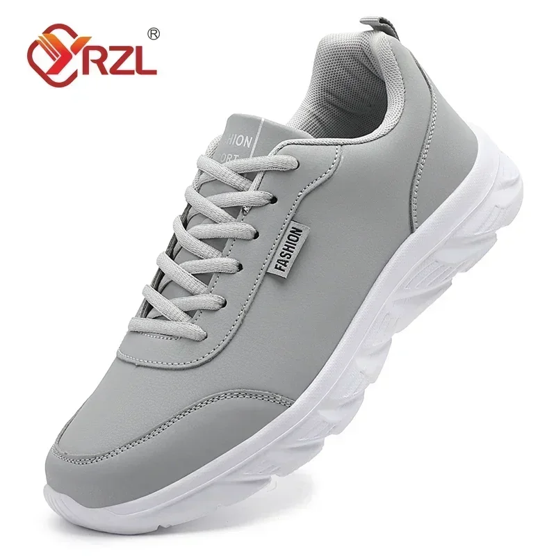 YRZL Casual Shoes Men Waterproof Artificial Leather Sneakers Outdoor Sport Shoes Men Lightweight Walking Sneakers for Men