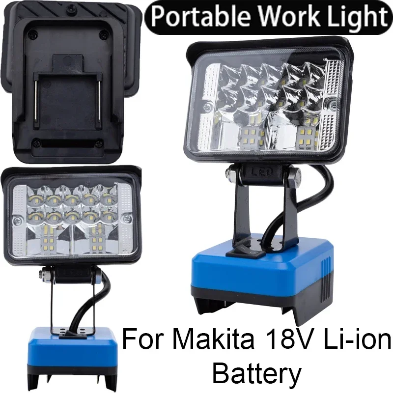 Portable Work LED Light  for Makita 18V Li-ion Battery (2800LM) new LED work light Familiale Camping outdoor travel light