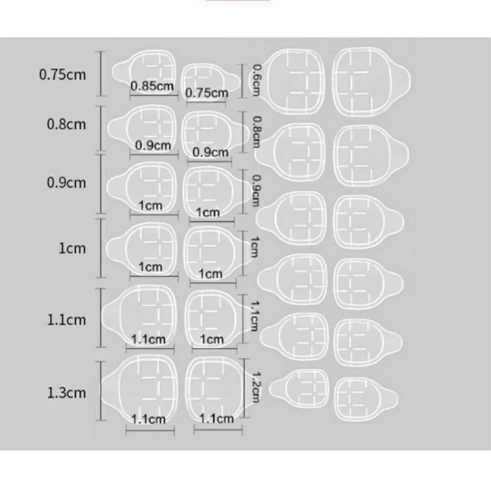 240 Pz 10 Lenzuola Doppio Lato Colla Gelatina Per Unghie Presse sulle Unghie Adesivi Impermeabile Punte Per Unghie Finte Gelatina Adesivo Unghie Linguette Colla