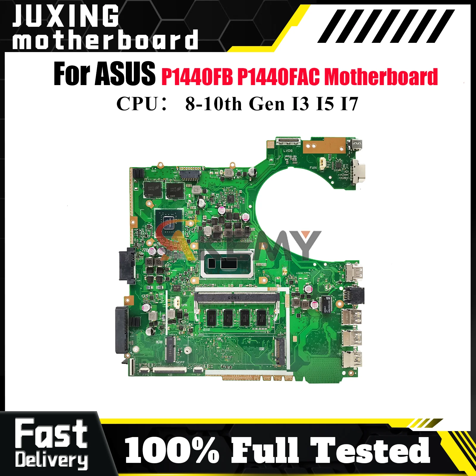 

P1440FB Laptop Motherboard For ASUS ProArt P1440FAC P1440FB P1440F Notebook Mainboard With I3 I5 I7 CPU 100% tests OK fast ship