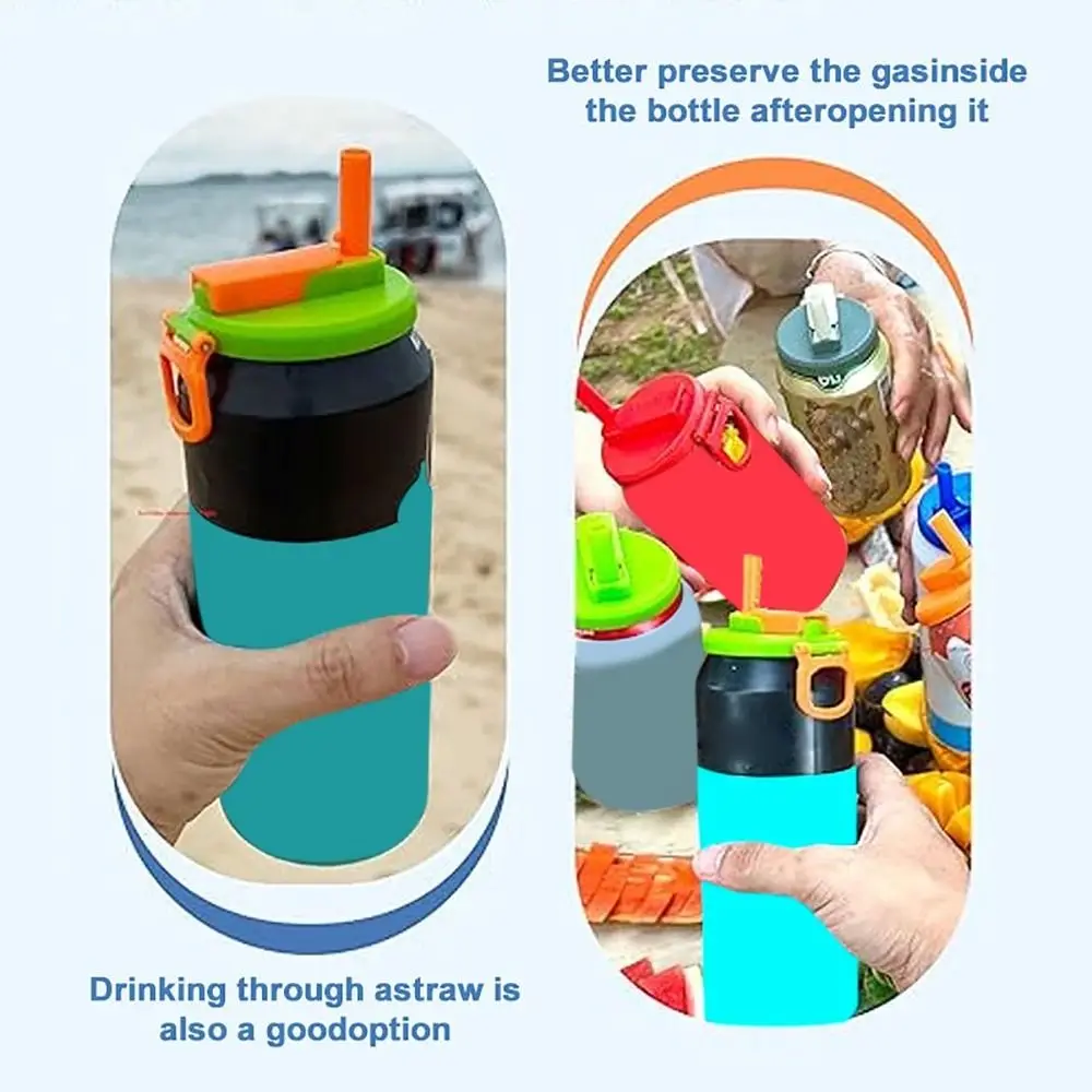 Portable Plastic Soda Can Lids Replacement Splash Proof Can Covers For Soda Beer Cup Lid Water Bottle Cover for Canned Beverage