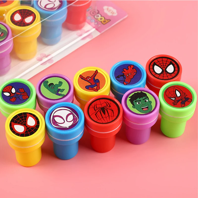 10/30Pc Spidey and His Amazing Friends Stamp Party Favor Spiderman Theme Seal for Kid Boys Birthday Party Giveaway Souvenir Gift