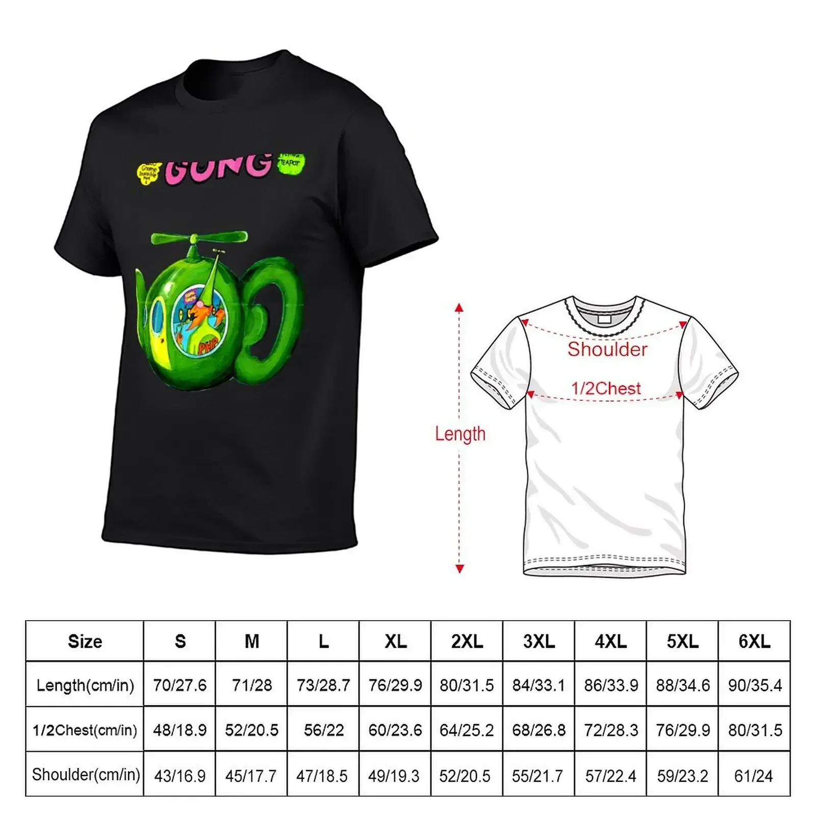 Gong Flying Teapot T-Shirt anime graphic shirts vintage heavyweight t shirts for men