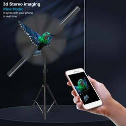 42cm/16,5 Zoll 3D holo graphischer Projektor WiFi LED Lampe Perlen hochladen holo graphische 3D-Werbung Licht Imaging Hologramm-Player