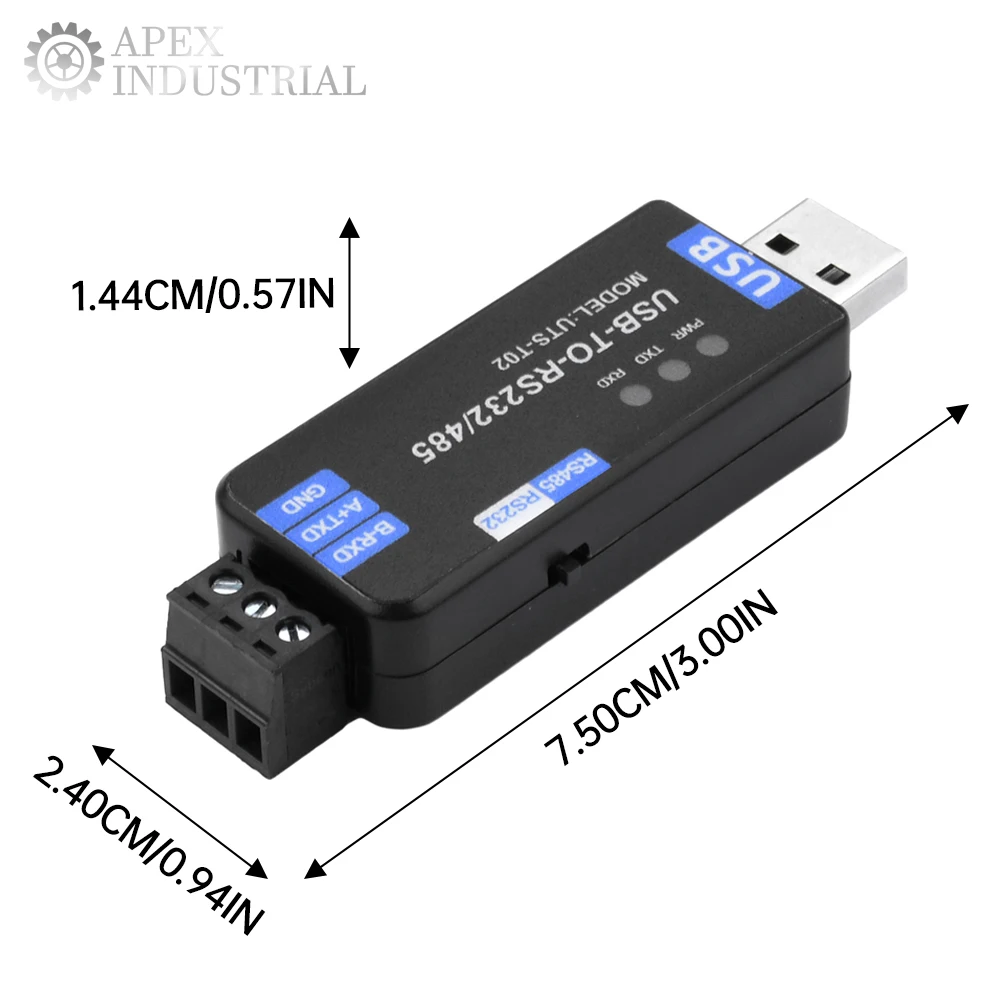 USB الصناعية إلى RS485/232 محول CH343G رقاقة ثنائي الاتجاه نصف دوبلكس المنفذ التسلسلي خط محول وحدة الاتصالات