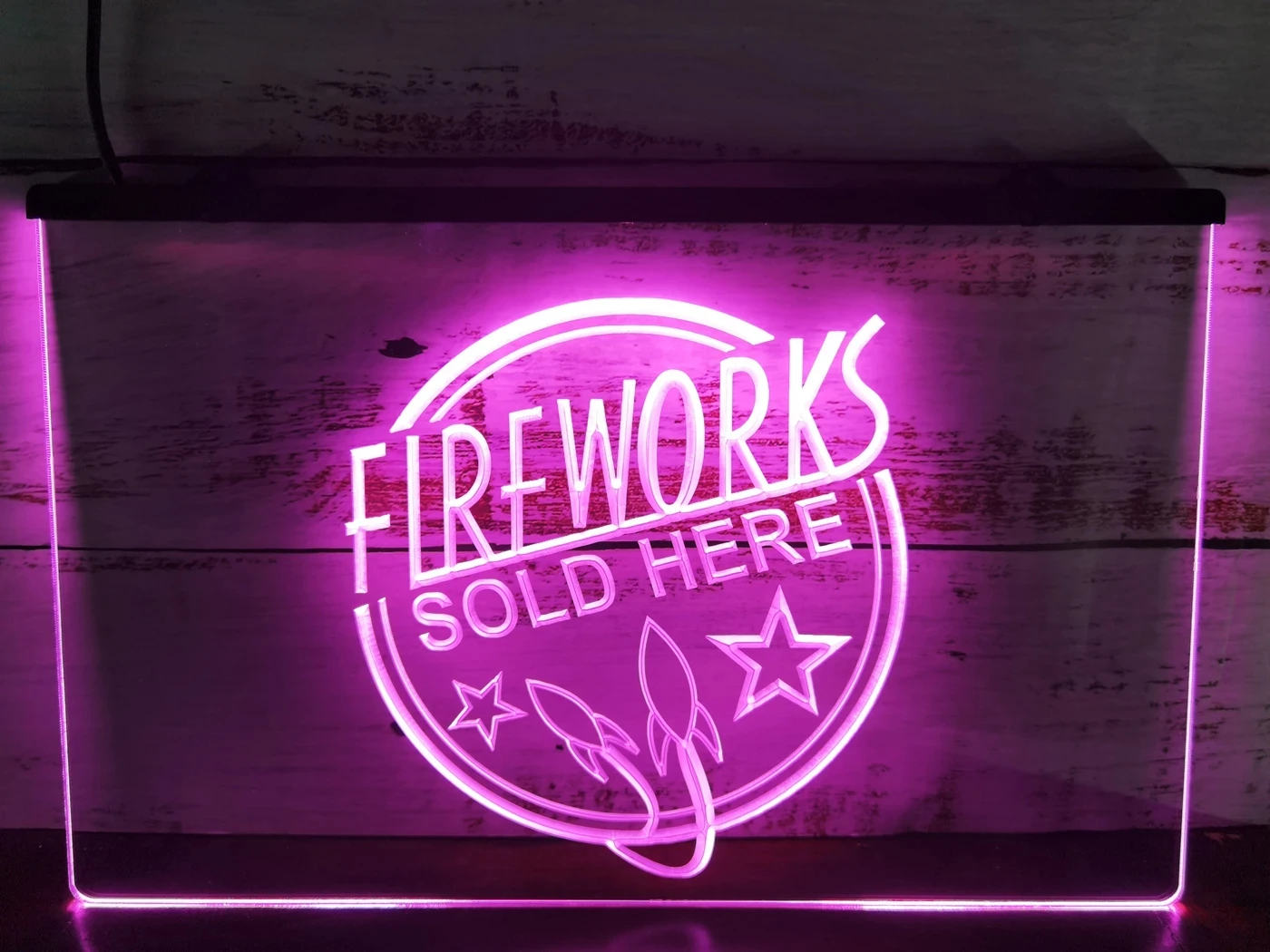 Fireworks Sold Here New Displays LED Neon Sign-3D Carving Wall Art for Home,Room,Bedroom,Office,Farmhouse Decor neon sign