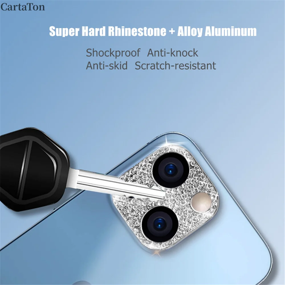 Glitter Diamond Kamera Objektivs chutz Hülle Abdeckung für iPhone 15 14 11 12 16 13 Pro Max Plus 12 13 Mini-Schutz Telefon Zubehör