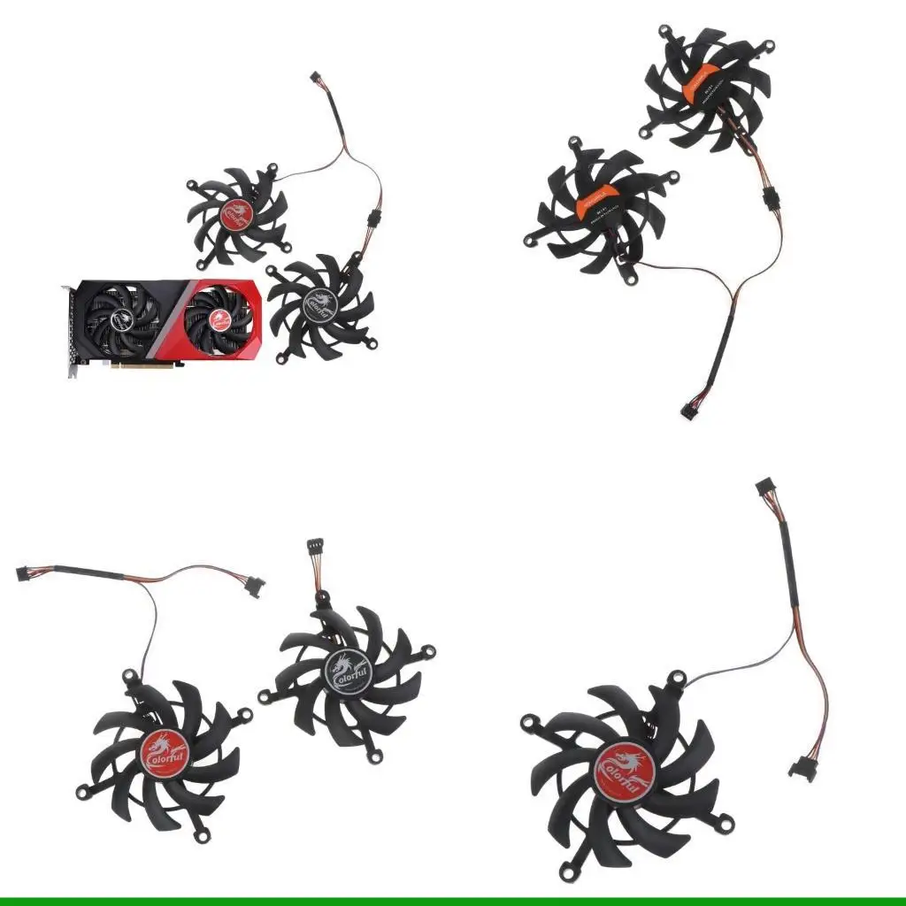 

U55C Graphics Card Cooling Fan for Colorful GeForce 3060 Ti RTX3060 4Pin 12V