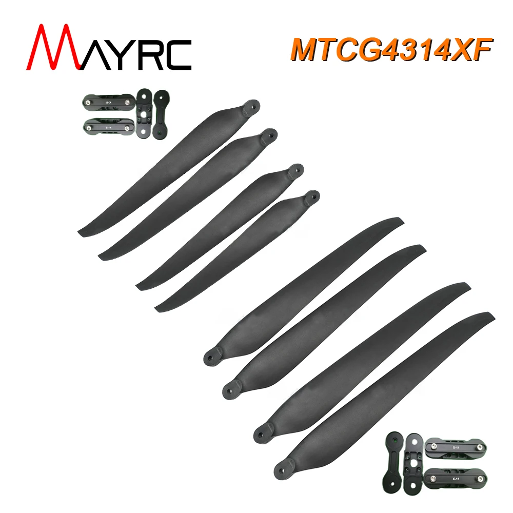 

4/8 blades MAYRC 4314 43Inch Carbon Fiber Propeller Folding CW/CCW Paddle for X11 Plus Remote Control Agriculture UAV Seaplanes