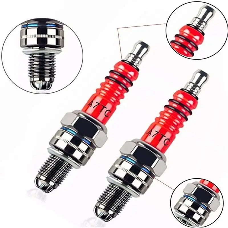 

Pack of 1 Racing 3 Electrode Spark Plug A7TC for 50cc,70cc,90cc,110cc,125cc dirtbikes ATVs Cubs HONDA CRF50 DAX