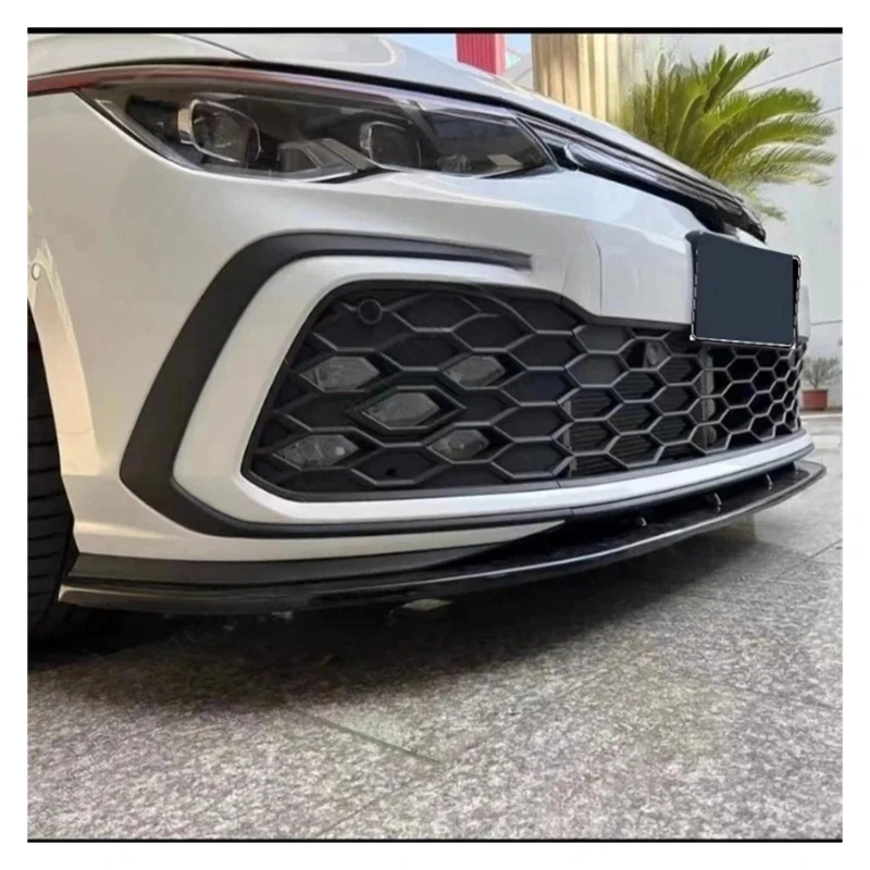 ماكستون نمط المصد الأمامي سبويلر لشركة فولكس فاجن جولف 8 MK8 GTI GTD GTE R-Line 2020 ~ 2024 ماتي الأسود سيارة الجبهة حافة مصد السيارة المفسد أطقم