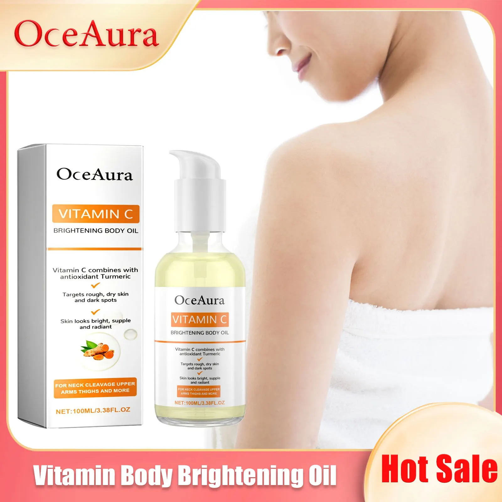 Vitamin Body Brightening Oil Relaxing Spa Reducing Dryness Improving Firming Deeply Moisturizing Oil-Control Body Massage Serum