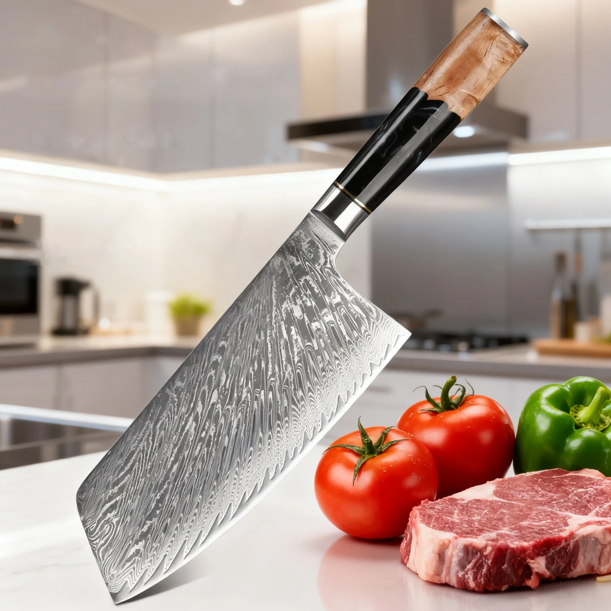 

Multifunctional Cleaver knives 67 Layer Damascus Steel Chef Kitchen Knife Household Kitchen Tools Halloween Christmas gifts