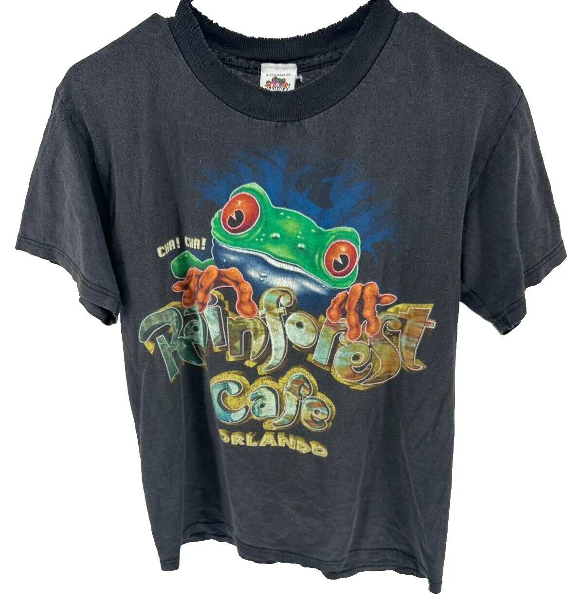 Vintage Rainforest Cafe T-Shirt Men's Size Small Black - MADE IN USA