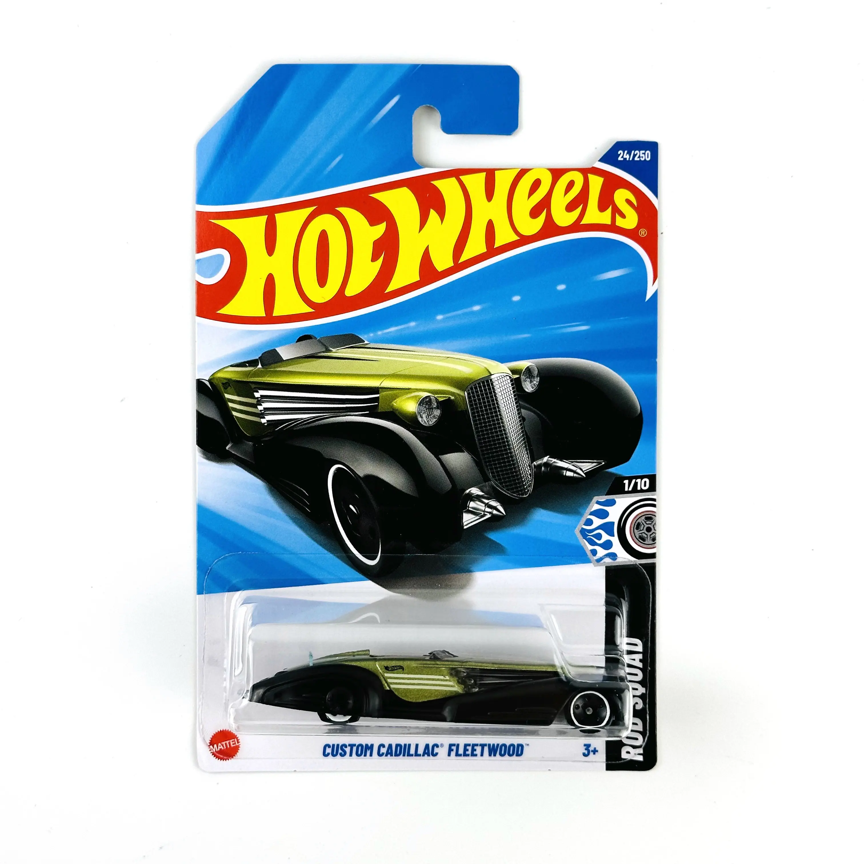 

2025-24 Hot Wheels Cars 2025A CUSTOM CADILLAC FLEETWOOD 1/64 Металлическая литая модель игрушечного транспортного средства