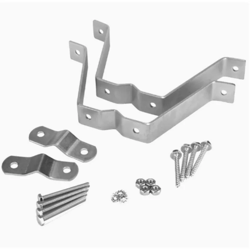 Heavy-Duty Wall Mount Pair Adjustable Antenna Mast Mounting Bracket for wall-mounted TV antenna pole fixing clamp