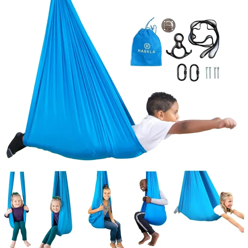 

Sensory Swing for Kids & Adults - Holds 200lbs, Indoor Outdoor Sensory Swing for Hug like Calming Effect