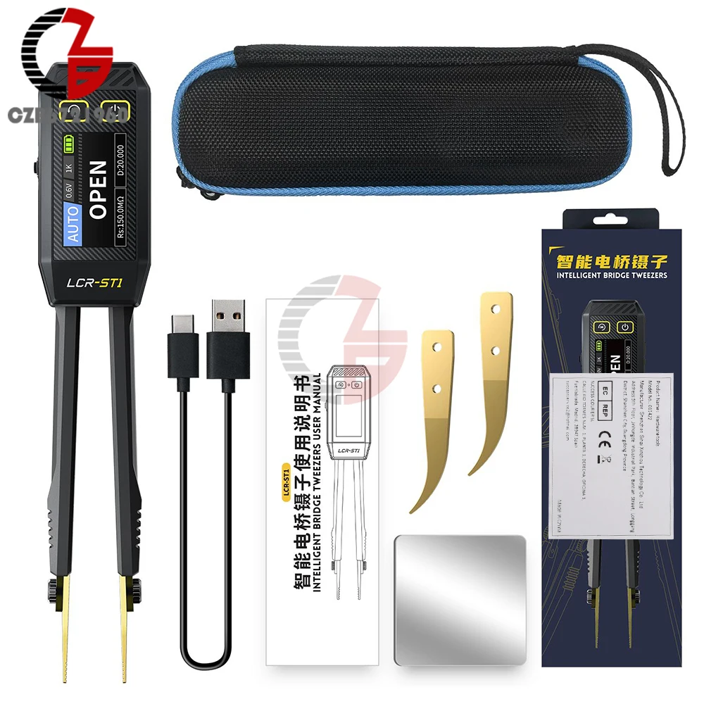 Digital Clamp Multimeter Smart SMD ESR Resistance Capacitance Tester Inductance Diode Electronic Component Test Electrical Meter