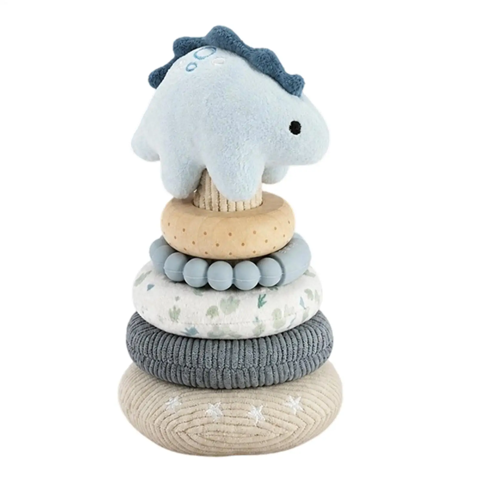 Kids Stacking Rings Soft Plush Sensory Developmental Kids Animal Ring Toy Blocks For Indoor Playroom Bedroom Living Room Daycare