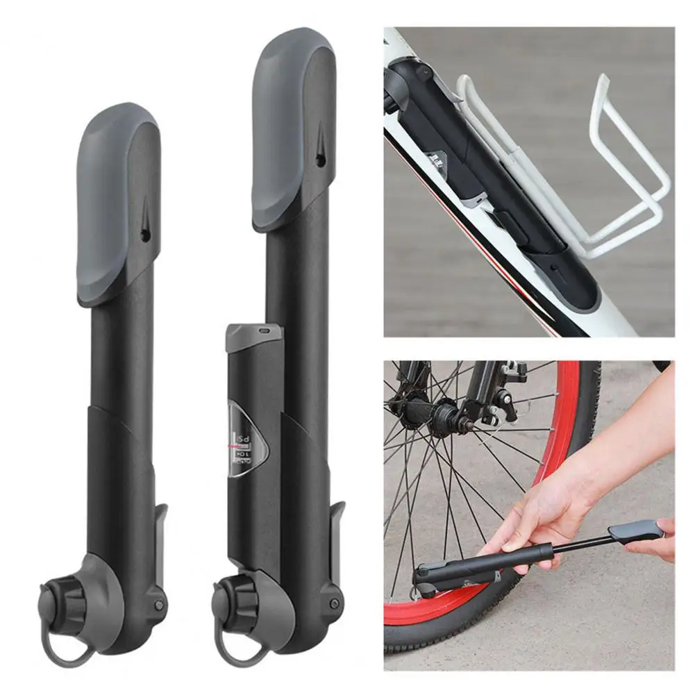 120PSI Bike Pump With Gauge Ergonomic Handle Bike Inflator Labor-Saving Inflation Handheld Bicycle Tire Pump 자전거 타이어 펌프