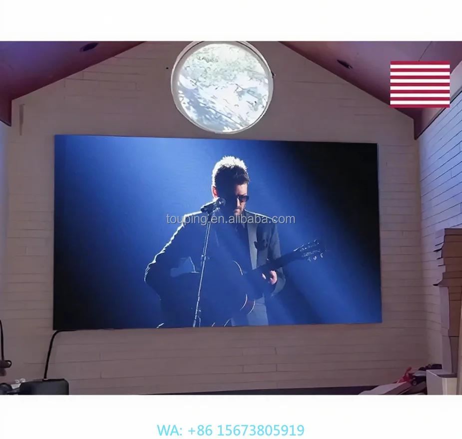 P1.2 P1.5 P1.8 Indoor Led 4K Full Color Display Video Wall Screen 450 Nits Brightness Meeting Room Home Cinema Movie Theater