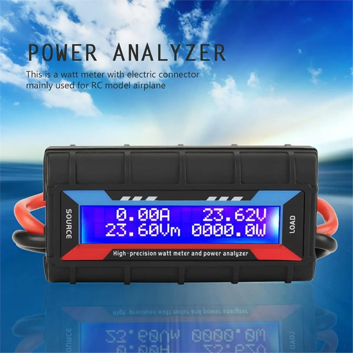 (SPOR) 200A High Watt Meter Voltage Amp Meter Power Analyzer Checker Analyzer Performance Monitor, Battery, Solar, Wind Power