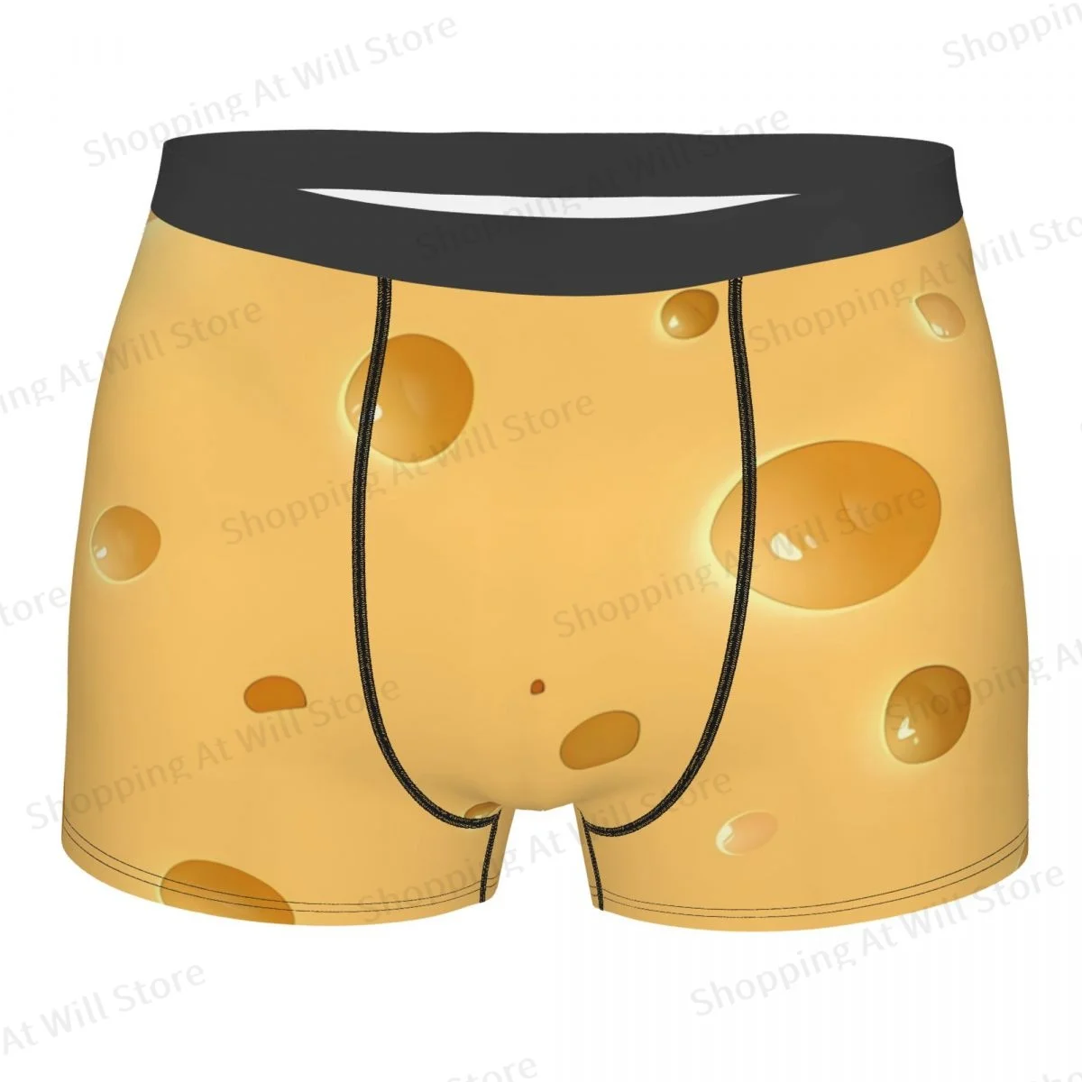 Yellow Cheese Man's Printed Boxer Briefs Underwear Highly Breathable Top Quality Birthday Gifts